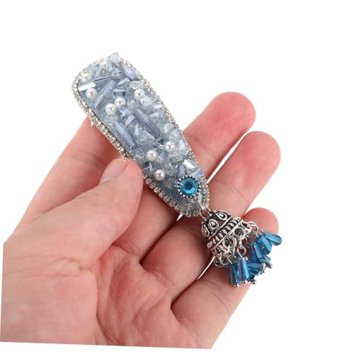 ERINGOGO 2 Stück Teiliges Vintage Ethnic Haarschmuck mit Blauer Quaste und Yurt Design Funkelnde Strasssteine und Perlen Leichter Langlebiger Haarclip für Frauen Geeignet für Hochzeiten ERINGOGO 2 Stück Teiliges Vintage Ethnic Haarschmuck mit Blauer Quaste und Yurt Design Funkelnde Strasssteine und Perlen Leichter Langlebiger Haarclip für Frauen Geeignet für Hochzeiten von ERINGOGO