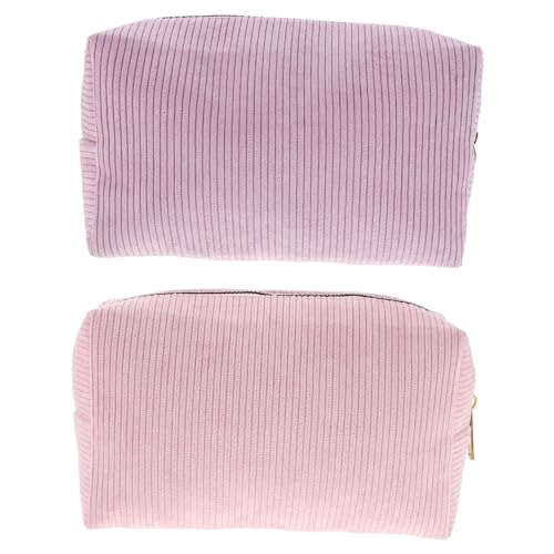 ERINGOGO 2 Stück Tragbare Kosmetiktaschen Organizer Taschen Tragbare Reise Make Up Tasche Bleistifttasche Damenhandtaschen Geldbörsen Reise Kulturtasche Make Up Tragetasche von ERINGOGO