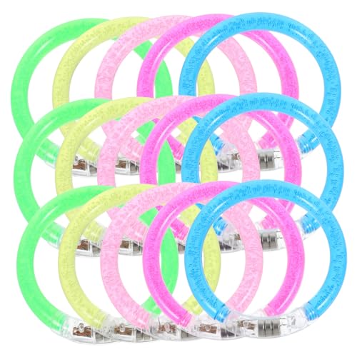 ERINGOGO 20 Stück Leuchtende Armbänder Neon Glow Bracelets für Partys Hochzeiten Karneval und Mehr Diy Fluoreszierende Armbänder aus Bruchsicherem für Stimmungsvolle Anlässe von ERINGOGO