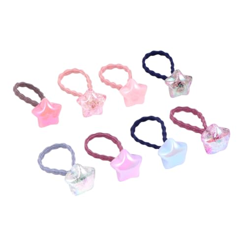 ERINGOGO 20 Stück Teiliges Haargummi für Mädchen Elastische Schadstofffreie Haargummis in Sternform zu Haaren Bunter Ponytail Holder für Haarbänder für Alltag und Schule Zufällige Farbe von ERINGOGO