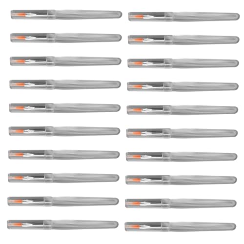 ERINGOGO 20 Stück Teiliges Make Up Lippenstift Applikator aus Hautfreundlichem Harz mit Aluminiumgriff Langlebig für Lippen und Lidschatten Make Up Tragbar für Alltag und von ERINGOGO