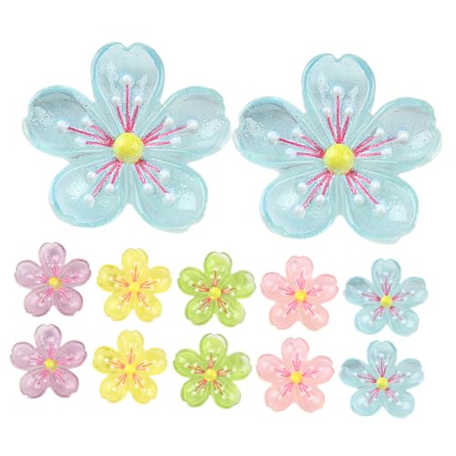 ERINGOGO 20 Stück Teiliges Mini Resin Kirschblüten Haarklammern Realistische Sakura Modelle mit Mischfarben Langlebiger Haarschmuck für Damen und Diy Dekoration Vielseitig Einsetzbar für von ERINGOGO