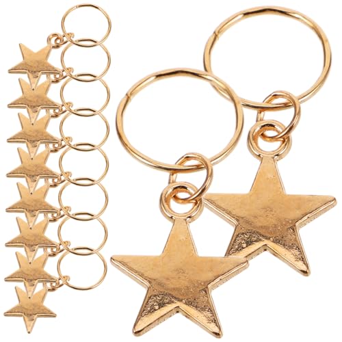 ERINGOGO 20stücke Stern-zopfringe Anhänger Aus Legierung Haarschmuck Für Frauen Diy-schmuckteil Vielseitig Einsetzbar Für Verschiedene Anlässe von ERINGOGO