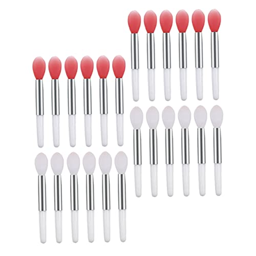 ERINGOGO 24 Stück Silikon Lippenpinsel Tragbarer Lippenstift Applikator Für Frauen Transparent Rosa Make up Tools Für Präzises Auftragen Für Lippenmasken Lippenpflege von ERINGOGO