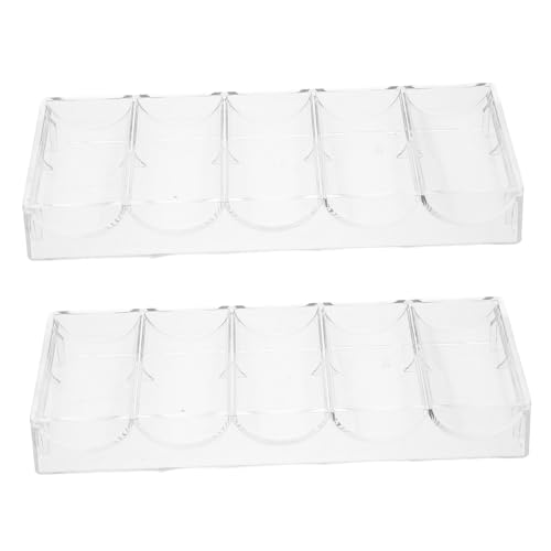 ERINGOGO 2stücke Acryl Poker Chip Transparente Aufbewahrungsbox Für Chips Organizer Für Familie Und Partys Langlebiges Design Für Karten Und Brettspiele von ERINGOGO