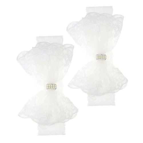 ERINGOGO 2stücke Mädchen-stirnbänder Aus Spitze Stirnband Mit Schleife Kopfbedeckung Für Kleinkinder Neugeborene Für Verschiedene Anlässe von ERINGOGO