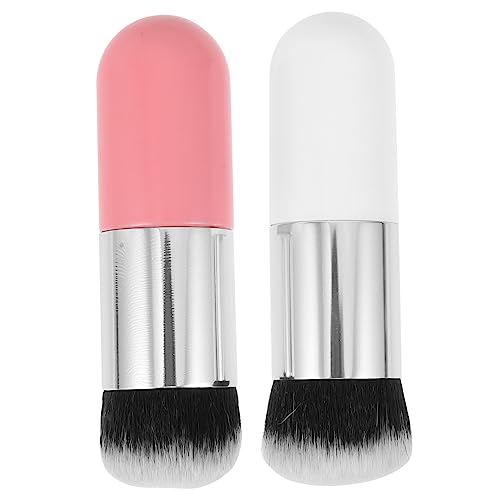 ERINGOGO 2stücke Stückes Foundation Makeup Pinselset Mit Hoher Dichte Ergonomisch Gestaltet Für Perfektes Verblenden Und Auftragen Von Flüssigem Make-up Für Damen Und Mädchen von ERINGOGO