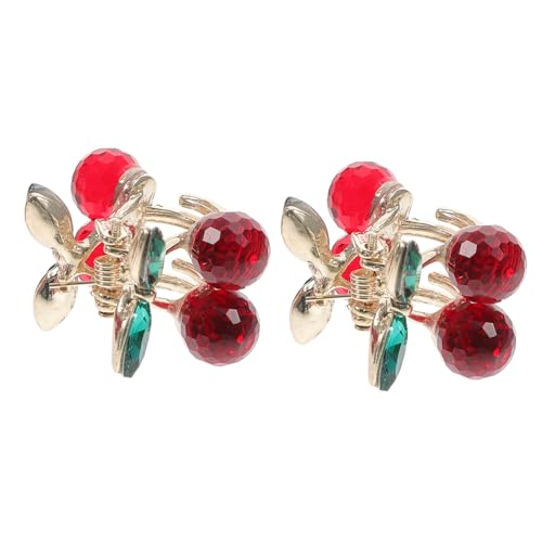 ERINGOGO 2stücke Kirschfarbene Krallenklammer Haarkralle Kleine Haarspangen Für Frauen ERINGOGO 2stücke Kirschfarbene Krallenklammer Haarkralle Kleine Haarspangen Für Frauen von ERINGOGO