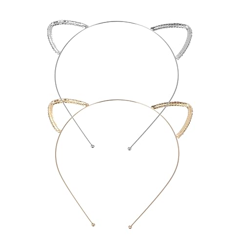 ERINGOGO 2stücke Schickes Cartoon-haarband Aus Metall Katzenohr-design Für Cosplay-partys Und Bühnenauftritte Geeignet Für Junge Mädchen Und Erwachsene von ERINGOGO