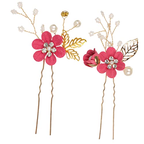 ERINGOGO 2stücke Zarte Stoffblumen Haarnadeln Für Hochzeiten Brautschmuck Haaraccessoires Für Frauen Für Besondere Anlässe Und Hochzeitsfeiern von ERINGOGO