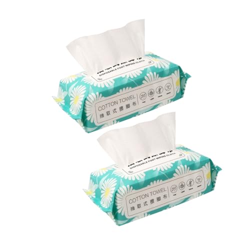 ERINGOGO 2taschen Beutel Einweg-fußtücher Wasserabsorbierende Fußtücher Praktische Reinigungstücher Multifunktionale Spa-handtücher Tragbare Fußwischtücher von ERINGOGO