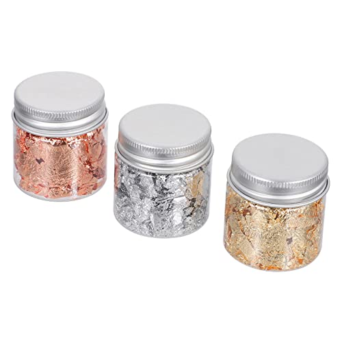 ERINGOGO 3 Flaschen Nagel Glitzernde Flocken Selbstgemacht Nail Art Sticker Nailart Nieten Glitzernde Folienflocken Nagelkunst Zubehör für Kreative Nageldesigns von ERINGOGO