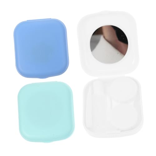 ERINGOGO 3 Sätze Kontaktlinsenbehälter Mini Aufbewahrungsbox Tragbar Leicht Reise Organizer Hygienisch Für Outdoor Gebrauch Bpa frei von ERINGOGO