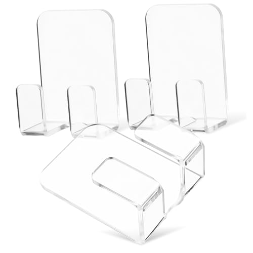 ERINGOGO 3 Stck Transparenter Duschwand Haken Halter für Rasierer und Stecker Organizer Selbstklebend Modernes Design Einfache Montage Praktisches Bad Aufbewahrungssystem von ERINGOGO
