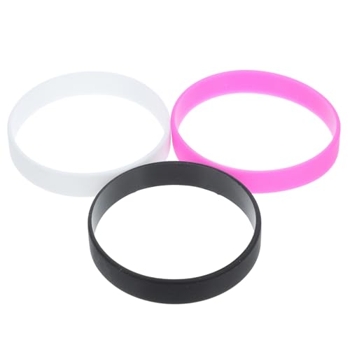 ERINGOGO 3 Stück Dehnbare Silikonarmbänder für Damen und Herren Bequeme Sportarmbänder in und Dunkel Rosa Vielseitige Party Event armbänder als Geschenk und Dekoration von ERINGOGO
