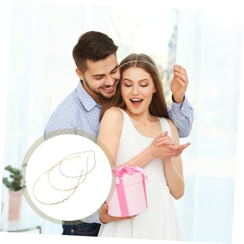 ERINGOGO 3 Stück Dünne Gewellte Metall Haarreifen Praktische Outdoor Haarschmuck für Damen und Mädchen Elastisch Langlebig Komfortabel Schlichtes Design Vielseitig Einsetzbar von ERINGOGO