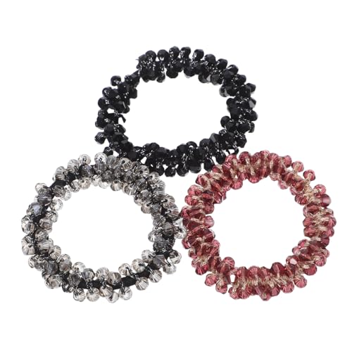 ERINGOGO 3 Stück Elastische Haargummis mit Strasssteinen Modische Ponytail Halter für Damen und Mädchen Sicherer Vielseitig Einsetzbar für Alltag Hochzeiten und Partys Bequem und Stylisch von ERINGOGO