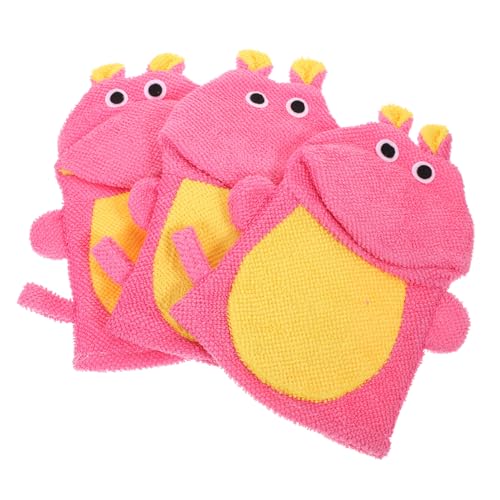 ERINGOGO 3 Stück Teiliges Badehandschuh aus Weichem Hautfreundlichem Material Waschschwammartige Badewaschhandschuhe zum Sanften Peeling und Reinigen Geeignet für Neugeborene Junge Mädchen von ERINGOGO