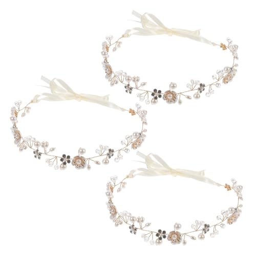 ERINGOGO 3 Stück Teiliges Braut-haarband mit Zarten Strasssteinen Leichtes Damen Stirnband für Hochzeit Abschlussball Festliche Anlässe Eleganter Haarschmuck für Frauen und Mädchen von ERINGOGO