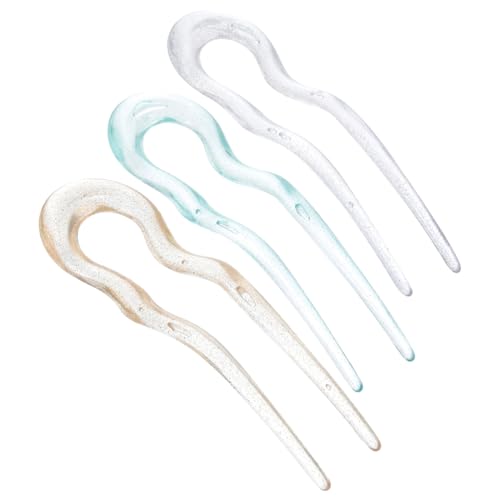 ERINGOGO 3 Stück Teiliges U Förmige Französische Haargabeln für Dickes und Dünnes Haar Leicht Komfortabel Modischer Haarschmuck für Dutt und Hochsteckfrisuren Geschenkidee für Damen von ERINGOGO
