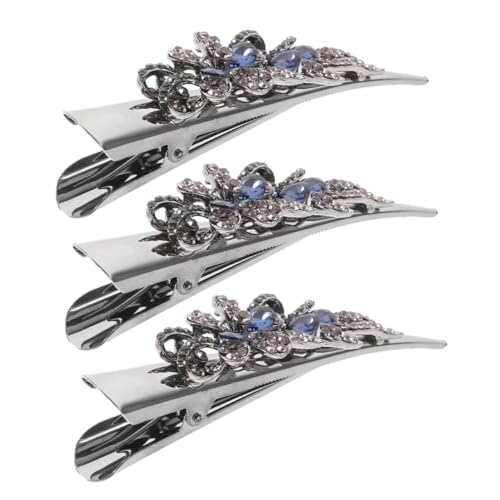 ERINGOGO 3 Stück Vintage Metall Haarspangen Set mit Funkelnden Kristallsteinen Robuste Retro Haarklammern für Damen Vielseitig Einsetzbar für Kurzes Haar und Elegantes Styling von ERINGOGO