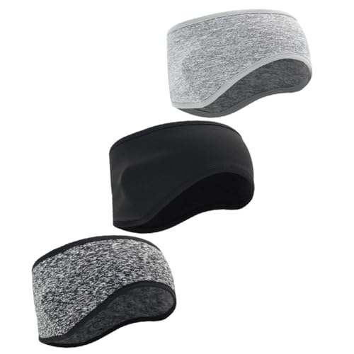 ERINGOGO 3 Stück Winter Stirnband mit Ohrenschützern Elastisch Warmes Sport Haarband für Damen und Herren Vielseitig für Laufen Radfahren Wandern Outdoor Weiches Atmungsaktives Material von ERINGOGO