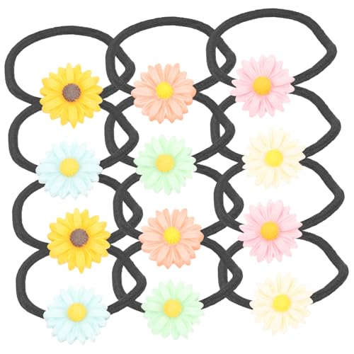 ERINGOGO 30 Stck Teiliges Bunte Kleine Daisy Haargummis Elastisch Blumenhaarband für Mädchen und Frauen Modisches Haaraccessoire für Mittleres oder Dickes Haar für Alltag und Festtage von ERINGOGO