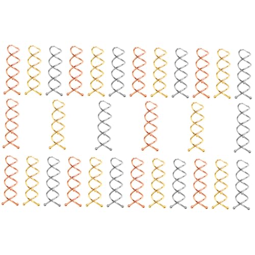 ERINGOGO 30 Stück Teiliges Spiral Haarnadel Haarklammern Dutt Former Haarschmuck für Frauen und Mädchen in Gold Silber Roségold Vielseitig für Haartypen Schonend Einfach Anzuwenden von ERINGOGO