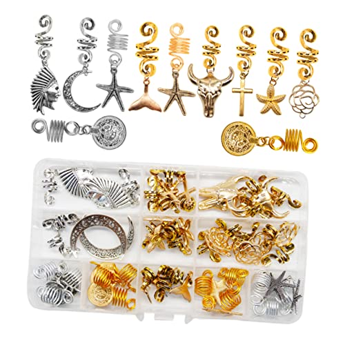 ERINGOGO 33stücke Teiliges Dreadlocks Haarschmuck Verstellbare Haarperlen Ringe Für Zöpfe Schmuck Für Haarstylings Für Kreative Frisuren Und Haarverlängerungen von ERINGOGO