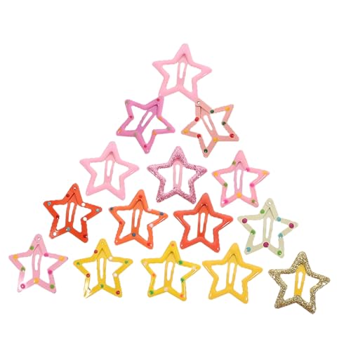 ERINGOGO 35 Stck Bunte Haarspangen Niedliche Kleine Stern Haarclips aus Robustem Metall für Junge Mädchen Leichte Haarschmuck Accessoires für Alltag Party und von ERINGOGO