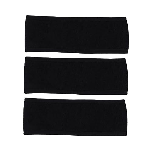 ERINGOGO 3stücke Verstellbare Haargummis Für Gesichtswäsche Und Make-up Atemaktive Damen Haarschmuck Für Dusche Und Alltag Schwarz von ERINGOGO