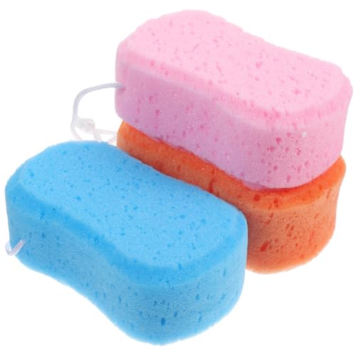 ERINGOGO 3Stücke Massageschwamm für Körperpflege Dicker Duschball aus Hochwertigen Materialien für Gründliche Reinigung und Angenehmes Badeerlebnis Männer von ERINGOGO