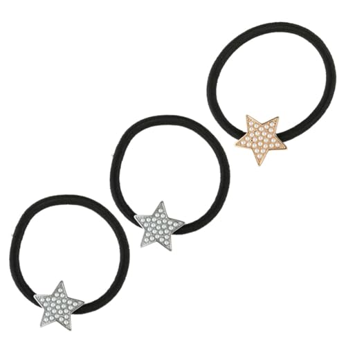 ERINGOGO 3stücke Teiliges Perlen-haarband Mit Stern-design Premium Haarschmuck Für Damen Elastisch Und Langlebig Für Kreative Frisuren Und Täglichen Gebrauch von ERINGOGO