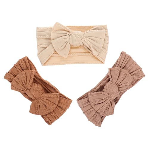 ERINGOGO 3stücke Nylon Stirnband Mit Schleife Für Babymädchen Neugeborene Junge Mädchen Haarband Babyschleifen Kopfbedeckung Für Fotoshootings Und Geburtstage von ERINGOGO