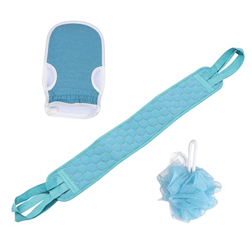 ERINGOGO 3stücke Peeling-badetuch Mit Rückenschrubber Körperreinigung Und Duschtuch Für Körperreinigung Inklusive Badewaschhandschuh Für Effektive Hautpflege von ERINGOGO