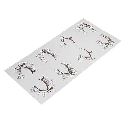 ERINGOGO 4 Paare Halloween Augen Make Up Sticker Leichte Augenlinsen Aufkleber mit Fledermaus und Spinnen Design Atmungsaktiv Hautfreundlich für Kostüm und Karnevalspartys von ERINGOGO