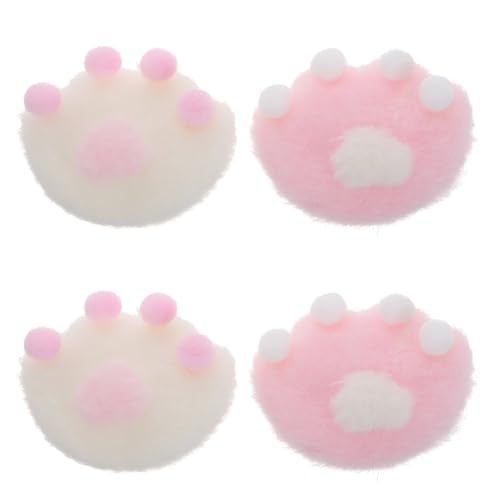 ERINGOGO Haarspangen in Katzenform Für Mädchen 4er-pack Weich Flauschig Haar-accessoires Für Kinder Haarspange Für Den Rücken von ERINGOGO