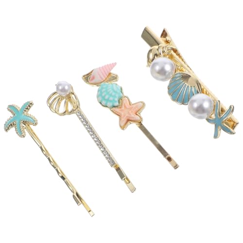 ERINGOGO 4 Stück Metall Haarnadeln Muschel Haarklammern Dekorativ Robust Langlebig für Damen und Mädchen Geeignet für Party Hochzeit Alltag Geschenk von ERINGOGO