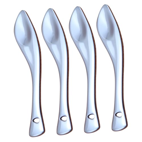 ERINGOGO 4 Stück Metall Kosmetikspatel für Gesichtscreme und Augencreme Wiederverwendbare Leicht zu Reinigende Make up Löffel Hygienisch Kompakt und Langlebig für Präzises Auftragen von ERINGOGO