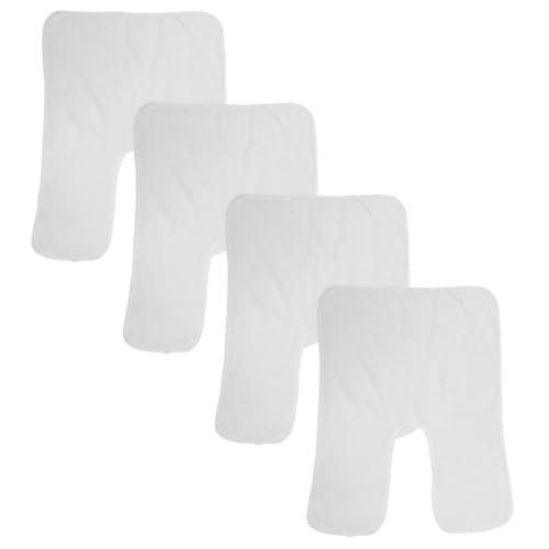 ERINGOGO 4stücke Teilige Weiche Gesichtstücher Geteilt Kosmetiker-handtücher Für Spa Und Heimsalon Gesichtsreinigung Und Massage Weiß von ERINGOGO