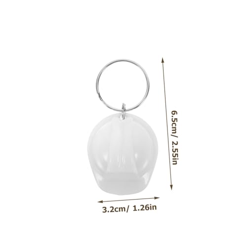 ERINGOGO 4 Stück Teiliges Bauhelm Schlüsselanhänger Metall Schlüsselanhänger mit Anhänger für Taschen Rucksack Dekoration DIY Anhänger in Weiß von ERINGOGO