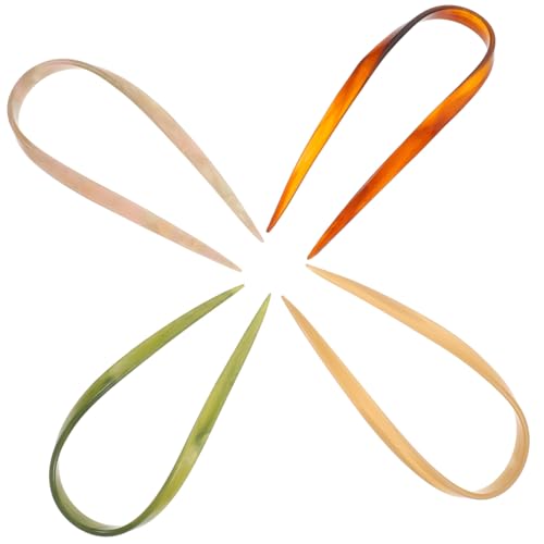 ERINGOGO 4 Stück Teiliges Haarschmuck Acetat U förmige Haarnadeln Langlebige Haarforken für Damen Geeignet für Stylische Dutts Party Alltag und Festivals Eleganter Retro haarstab von ERINGOGO