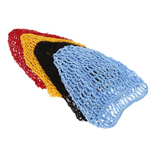 ERINGOGO 4 Stück Teiliges Handgehäkelte Haarnetze aus Rayon Atmungsaktiv und Langlebig Vielseitig Einsetzbar für Damen zum Schlafen Baden und Alltag Passend für Verschiedene Haarfarben und von ERINGOGO