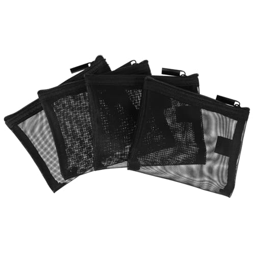 ERINGOGO 4 Stück Teiliges Kleine Kosmetiktaschen aus Mesh Transparente Makeup Carrying Pouches mit Reißverschluss Leichte Reise Kosmetikbeutel für Damen und Mädchen für Urlaub und Alltag von ERINGOGO