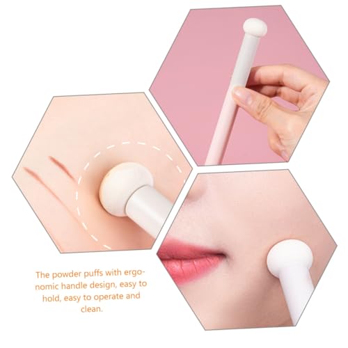 ERINGOGO 4 Stück Teiliges Make up Schwamm mit ergonomischem Handgriff Vielseitiger Puderpuff für Foundation und Concealer Tragbar Sanft zur Haut für Präzises Auftragen und Reisen von ERINGOGO