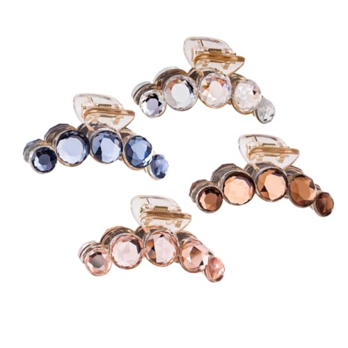 ERINGOGO 4 Stück Teiliges jaw clips in Weiß Blau Champagner Kaffee Transparente Haarklammern für Damen Vielseitige Ponytail halter für Alltag und Festtage Langlebiges Material Einfach zu von ERINGOGO