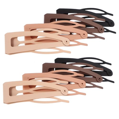 ERINGOGO 40 Stück Teiliges Haarklammern Metall Snap Haarspangen für Mädchen Kleine Haarschmuck Clips in Schwarz Beige Braun Khaki Praktisch Vielseitig für Haartypen und Outfits von ERINGOGO