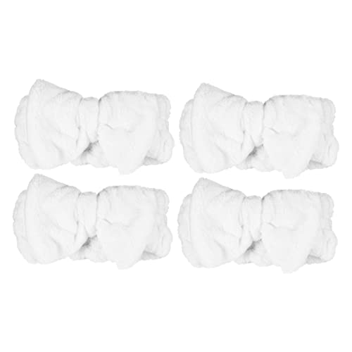 ERINGOGO 4Stücke Elastische Stirnbänder Aus Korallenvlies Mit Bogenknoten Für Gesichtsreinigung Und Make Up Weiche Haarbügel Für Damen ERINGOGO 4Stücke Elastische Stirnbänder Aus Korallenvlies Mit Bogenknoten Für Gesichtsreinigung Und Make Up Weiche Haarbügel Für Damen von ERINGOGO
