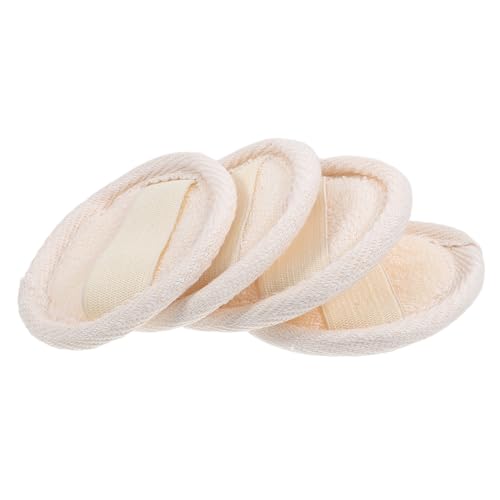 ERINGOGO 4stücke Exfolierende Luffa Pads Für Gesichtsreinigung Sanfte Makeup-entferner Und Körperpeeling Für Tägliche Hautpflege Und von ERINGOGO