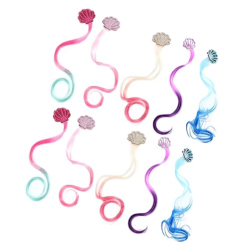 ERINGOGO 5 Paare Bunte Haarklammern Clip in Haarverlängerungen für Mädchen Lebendige Farben Einfach zu Befestigen für Partys Geburtstage Festivals Farbenfroher Haarschmuck für Zöpfe und von ERINGOGO